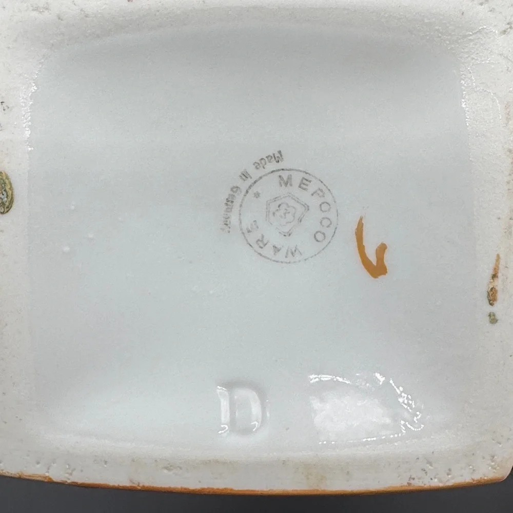 Vintage 1930 MEPOCO WARE Lusterware Flour Canister Made in Germany